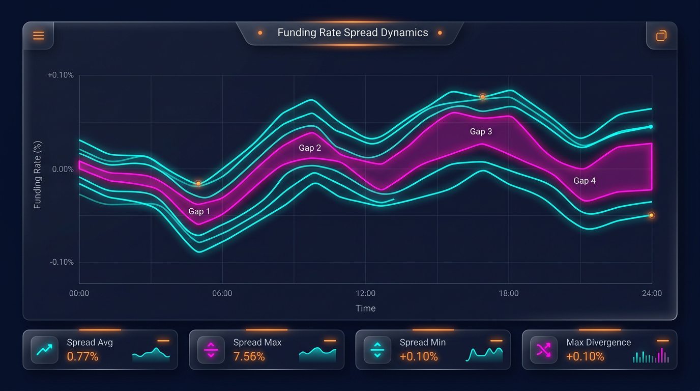 Funding rate spreads across exchanges