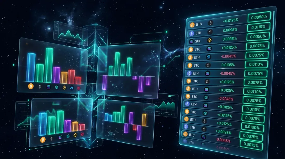 Дашборд мониторинга funding rates в реальном времени на нескольких биржах