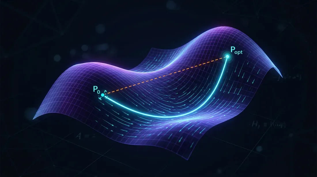 Riemannian geodesic paths for portfolio optimization on curved manifold