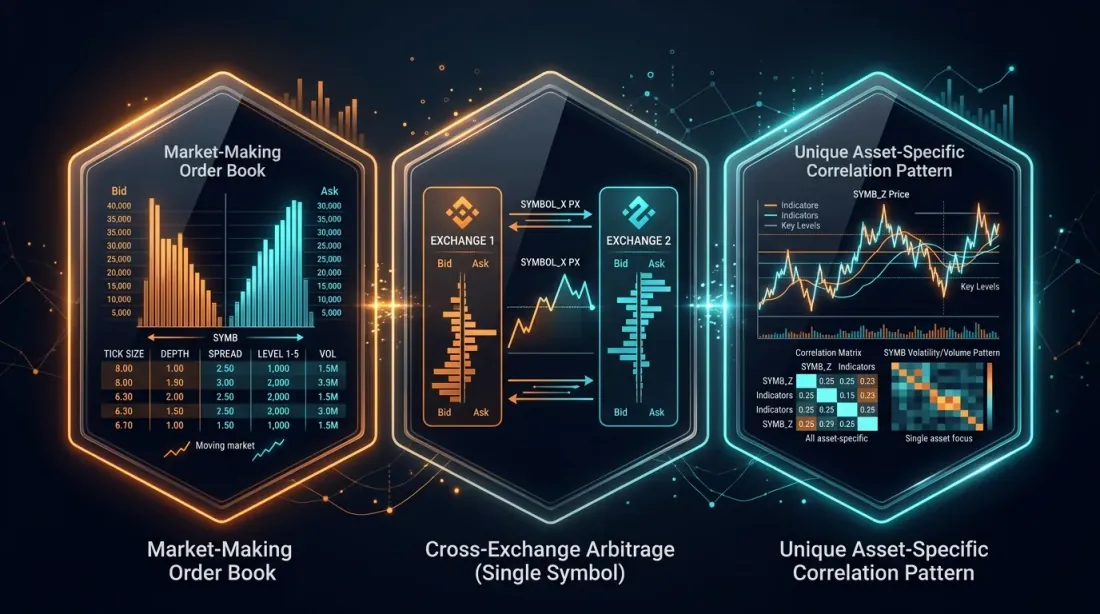 Exceptions: market-making order book, cross-exchange arbitrage, and unique asset-specific correlation patterns