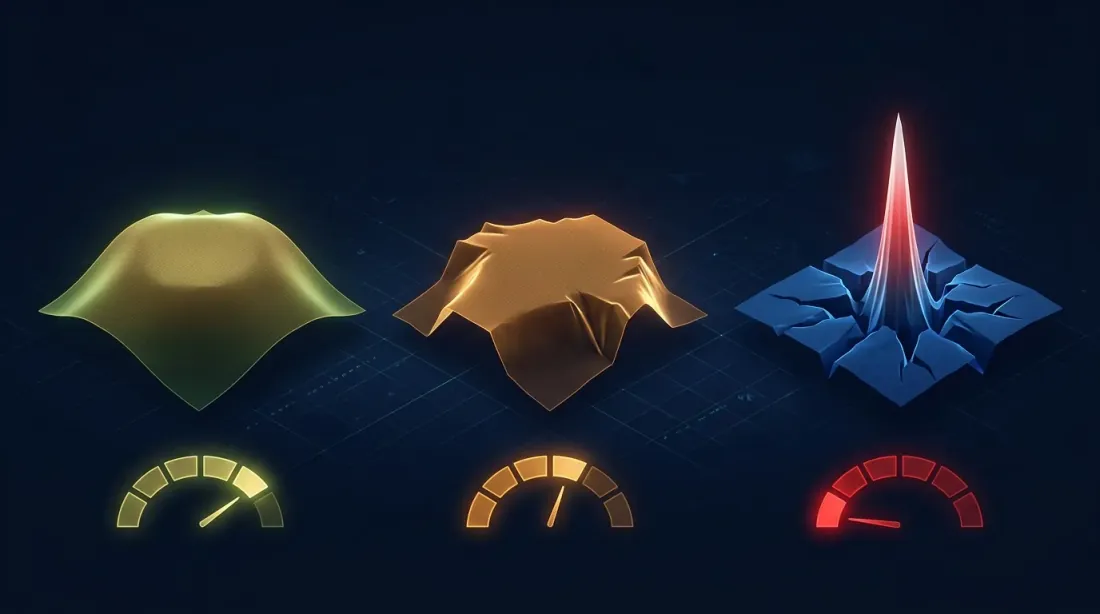 Three strategies compared by robustness profile