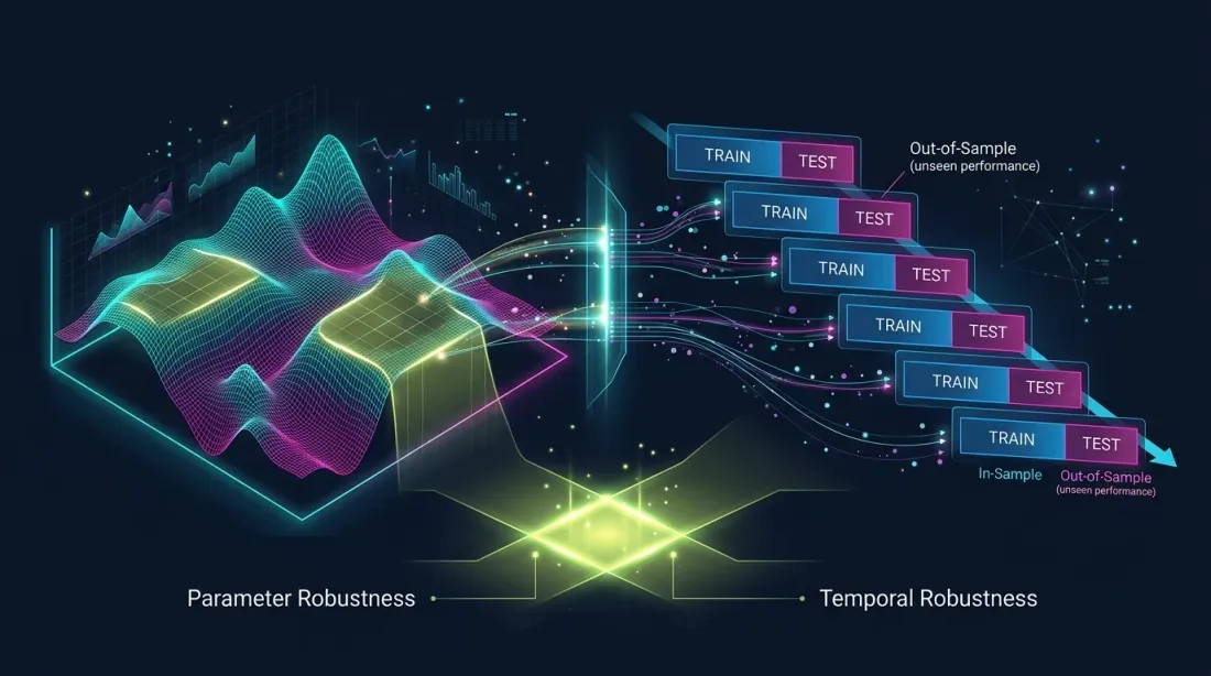 Walk-forward validation complementing plateau analysis
