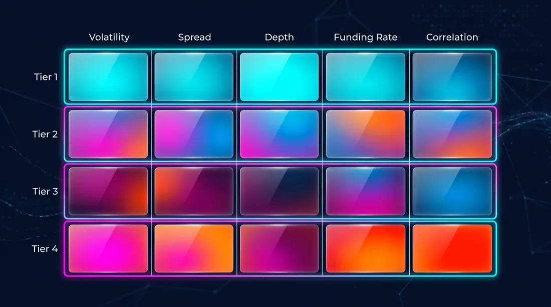 Symbol tier characteristics matrix