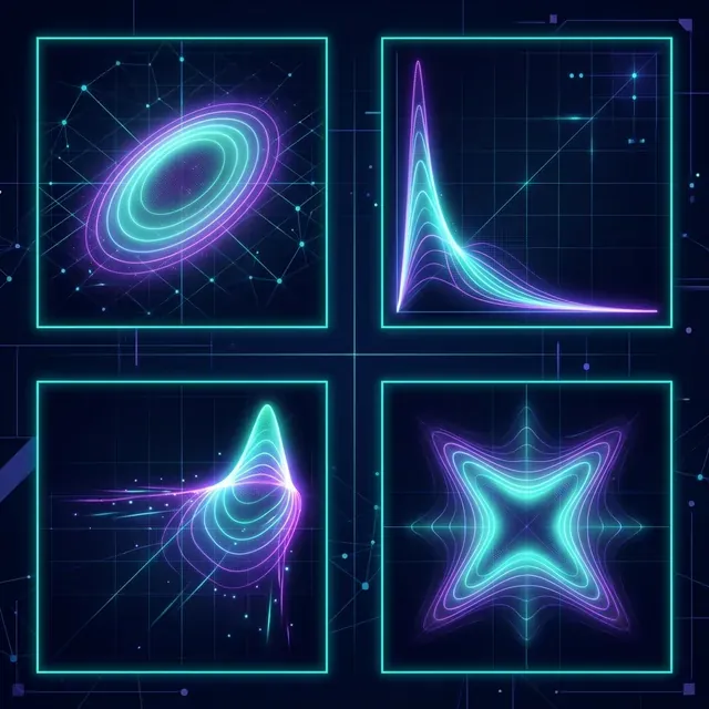 Семейства копул: визуализация зависимостей